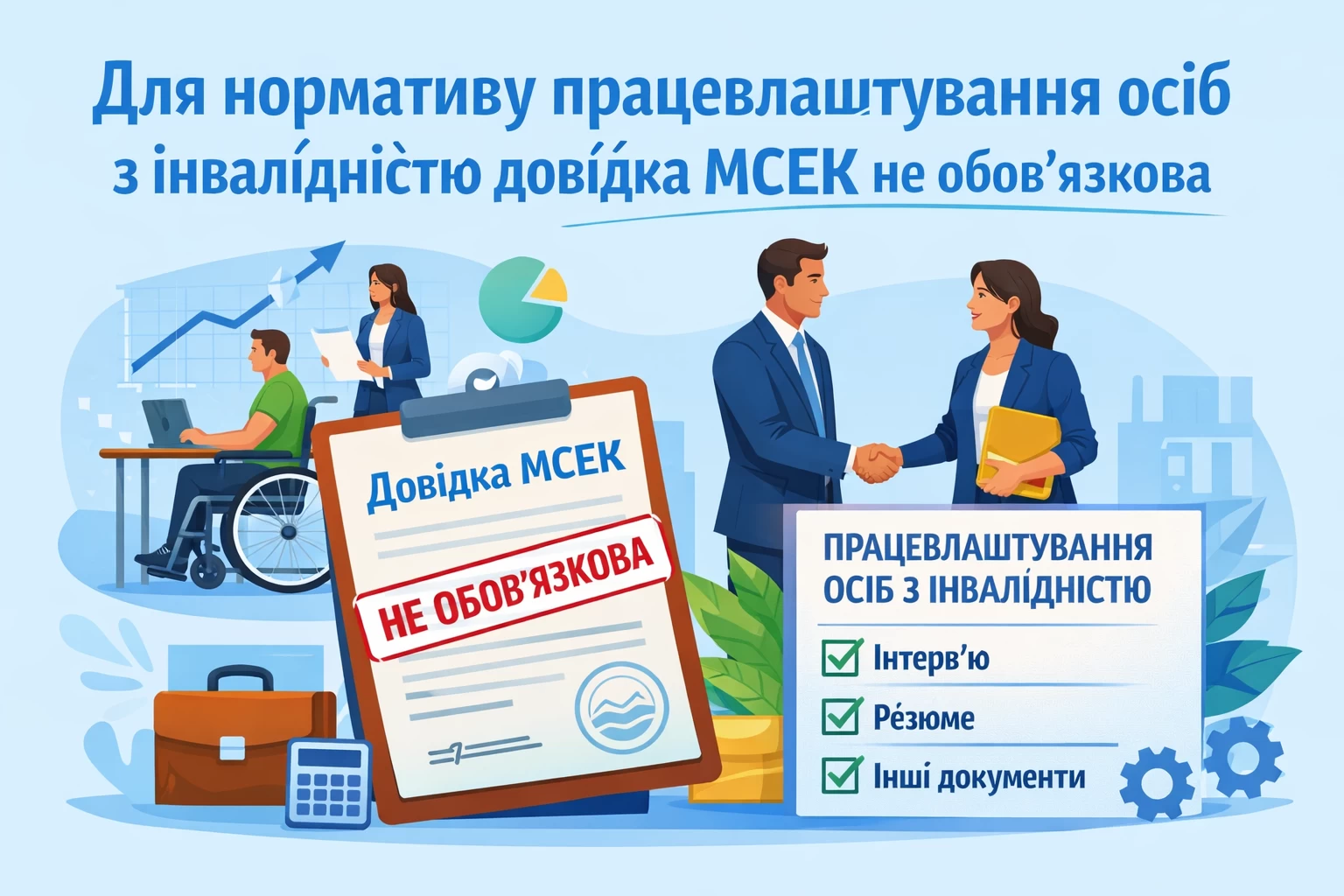 Для нормативу працевлаштування осіб з інвалідністю довідка МСЕК не обов’язкова