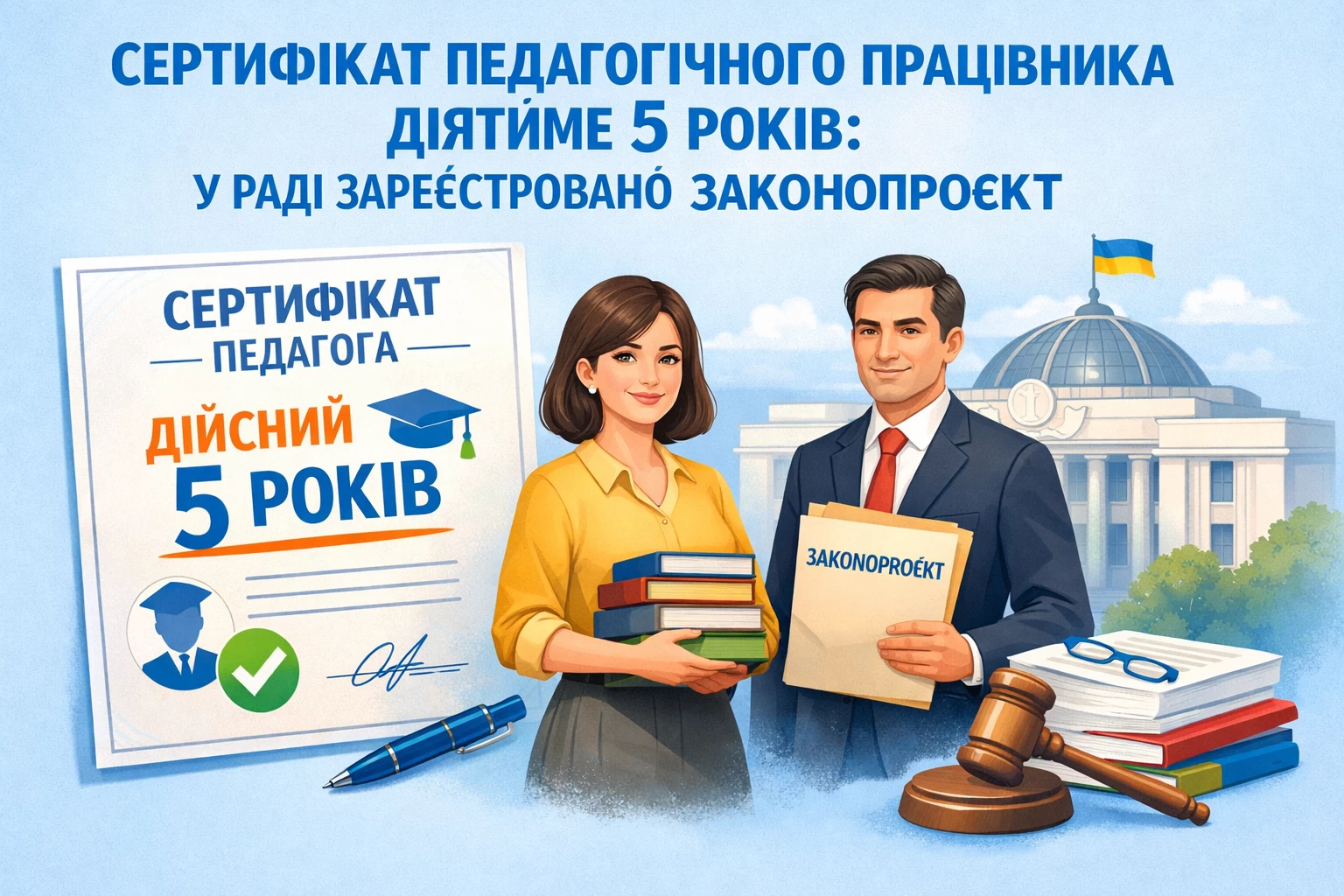 Сертифікат педагогічного працівника діятиме 5 років: у Раді зареєстровано законопроєкт