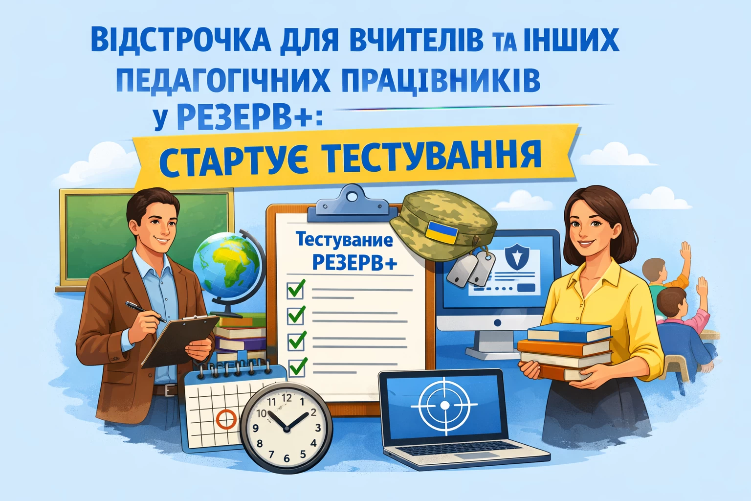 Відстрочка для вчителів та інших педагогічних працівників у Резерв+: стартує тестування