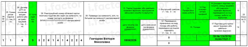 Рис. 3. Фрагмент Д5. Декретна відпустка