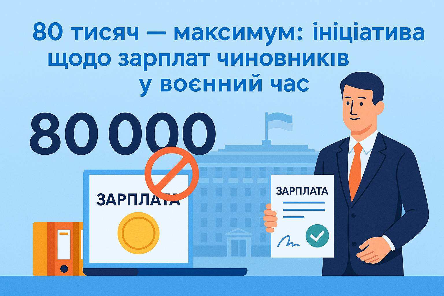 80 тисяч — максимум: ініціатива щодо зарплат чиновників у воєнний час
