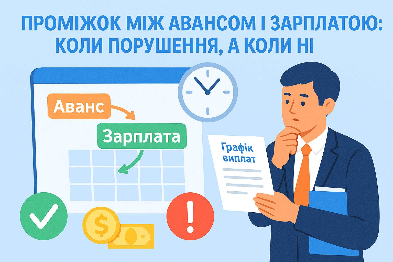 Держпраці пояснила, як рахувати 16 днів між авансом і зарплатою
