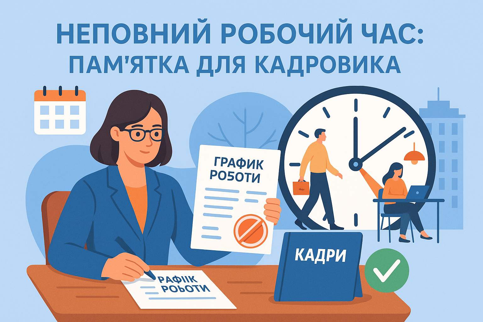Неповний робочий час, пам'ятка кадровику