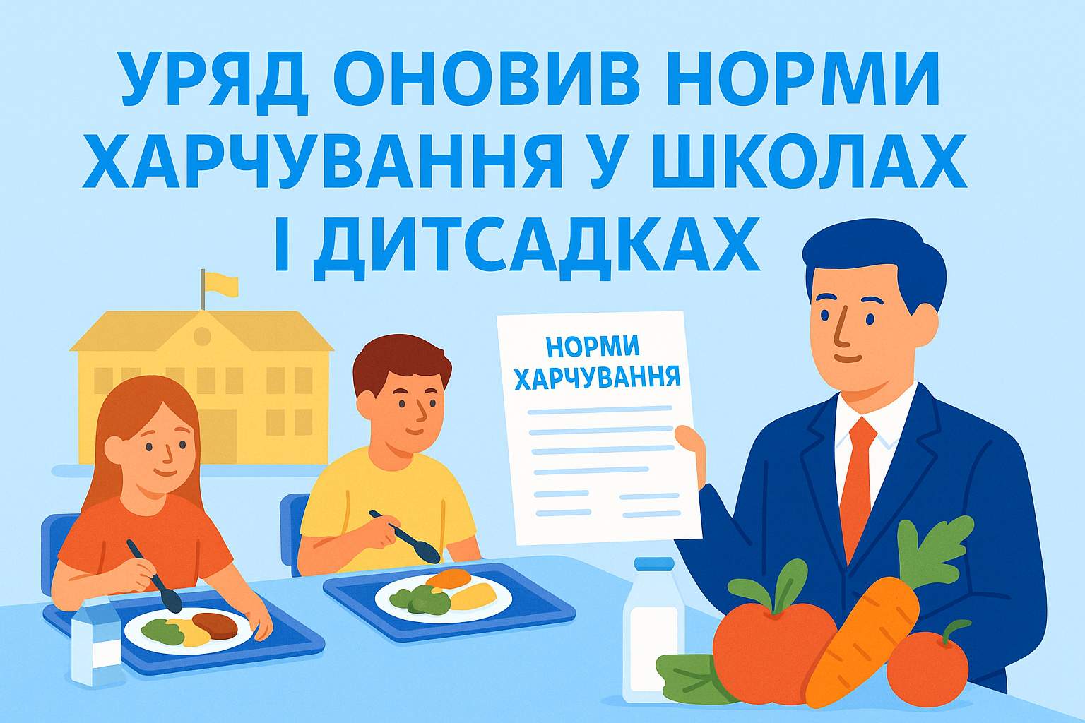 Уряд оновив норми харчування у школах і дитсадках
