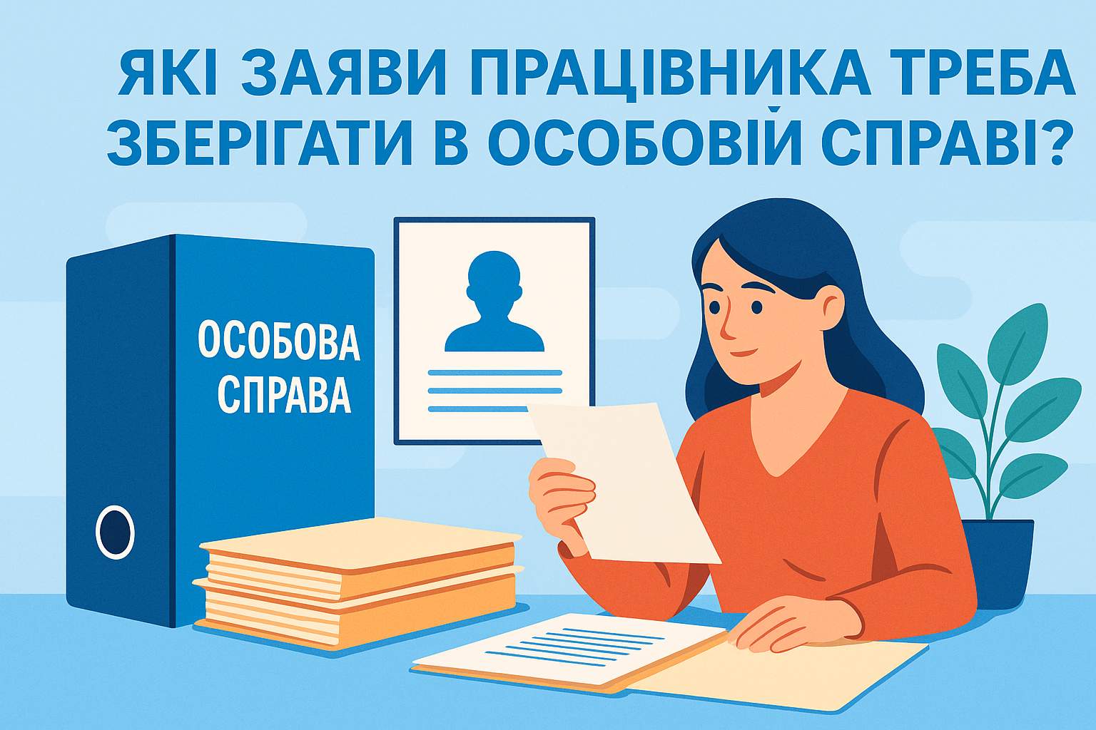 Які заяви працівника треба зберігати в особовій справі?