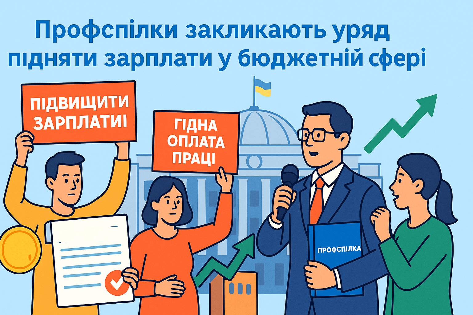 Профспілки закликають уряд підняти зарплати у бюджетній сфері
