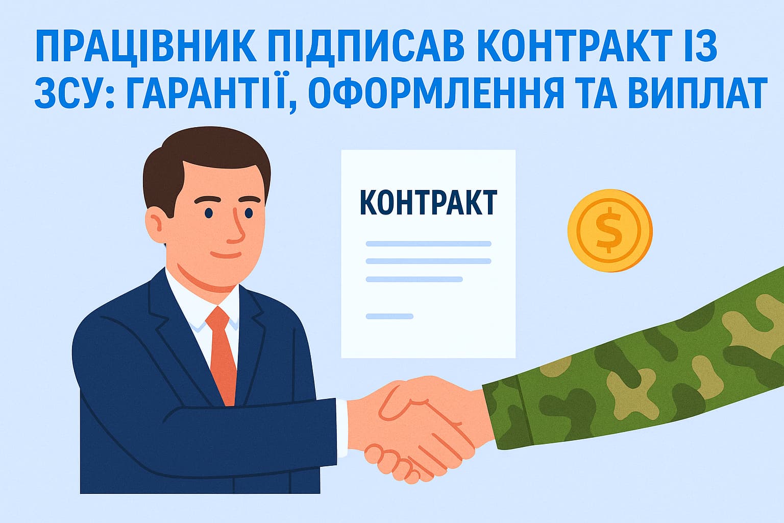 Працівник підписав контракт із ЗСУ: гарантії, оформлення та виплати
