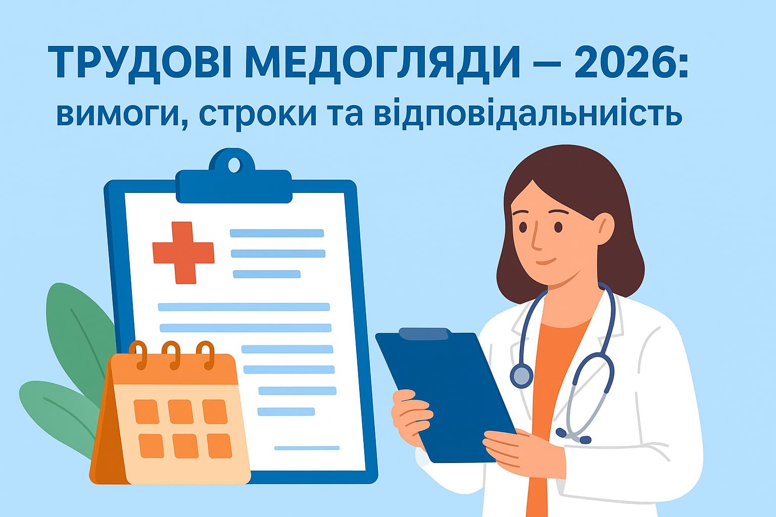 Трудові медогляди — 2026: вимоги, строки та відповідальність