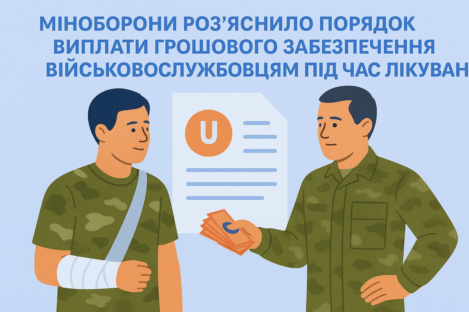 Міноборони роз’яснило порядок виплати грошового забезпечення військовослужбовцям під час лікування