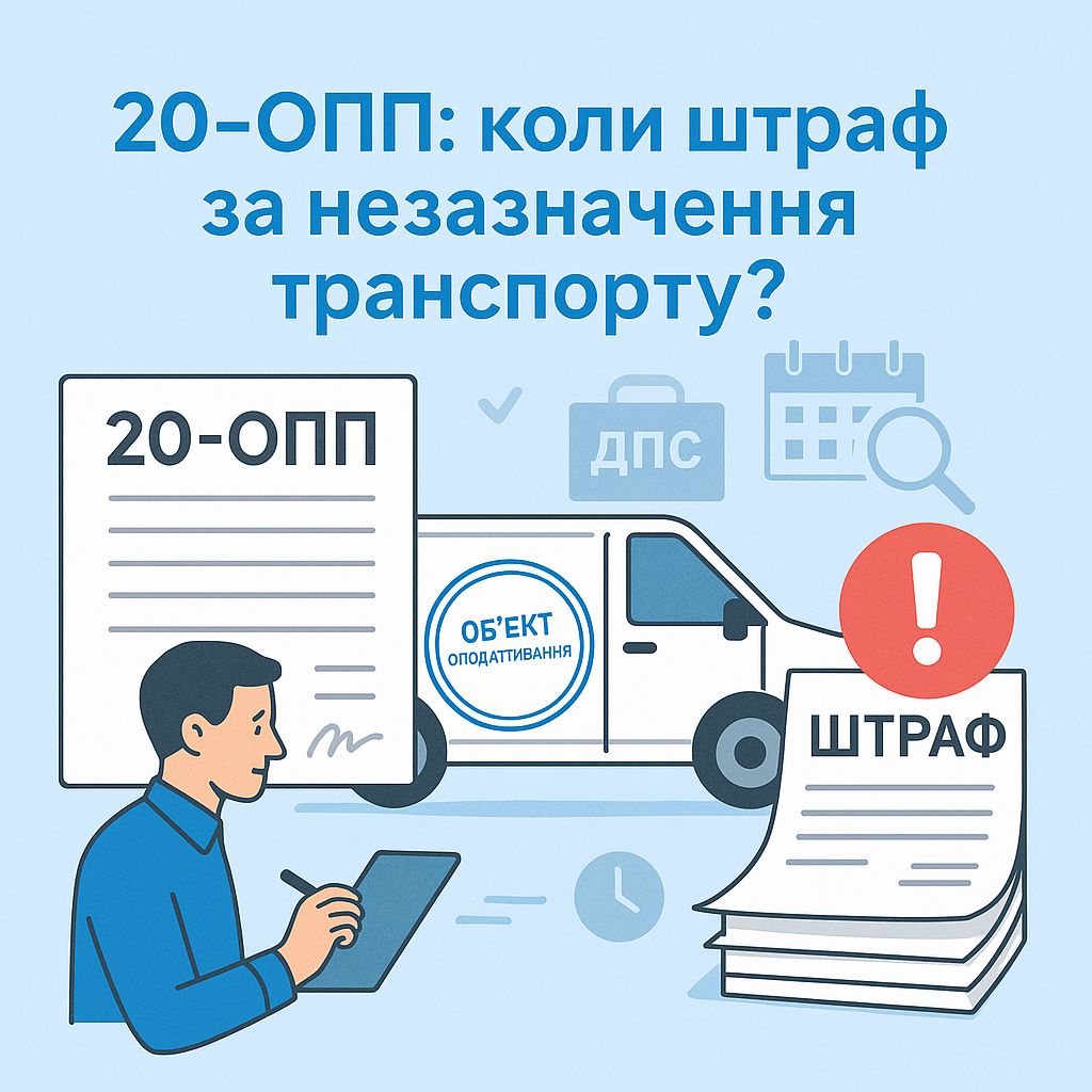 Відповідальність за неподання ф. № 20-ОПП щодо придбаних транспортних засобів в різні періоди