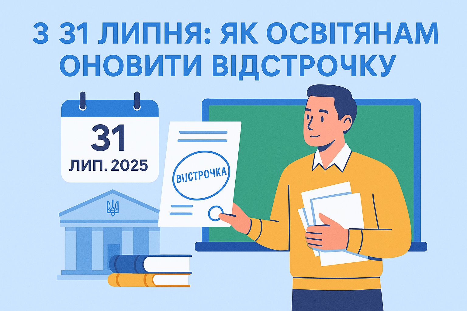 Старт 31.07.2025: як педагоги та науковці оновлюють відстрочку