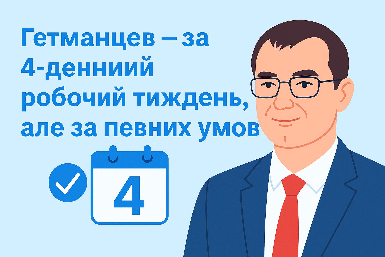 Гетманцев — за 4-денний робочий тиждень
