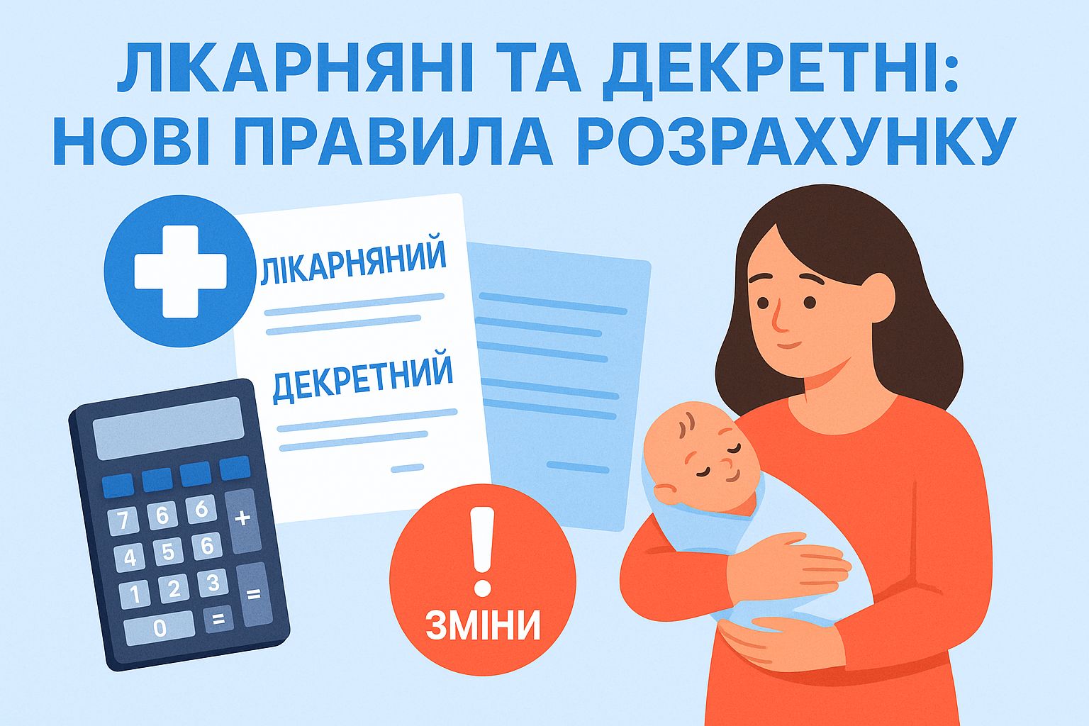 Лікарняні та декретні: є зміни в розрахунку!