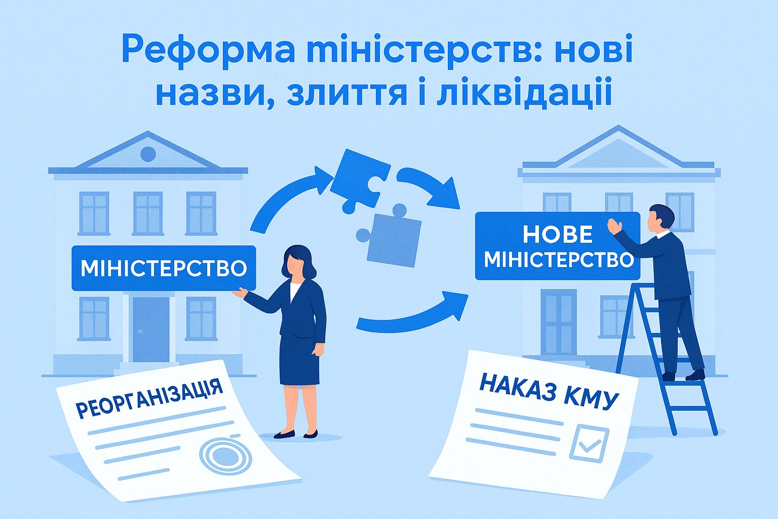 Кабмін провів масштабне реформування міністерств: нові назви, злиття та ліквідації