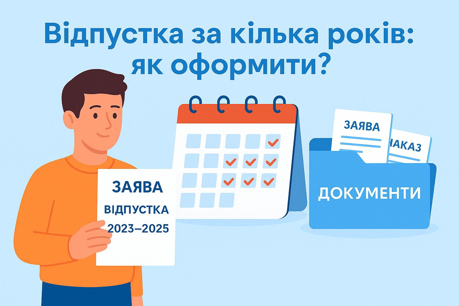 Щорічна основна відпустка за декілька років: обмеження, заява, наказ, середня