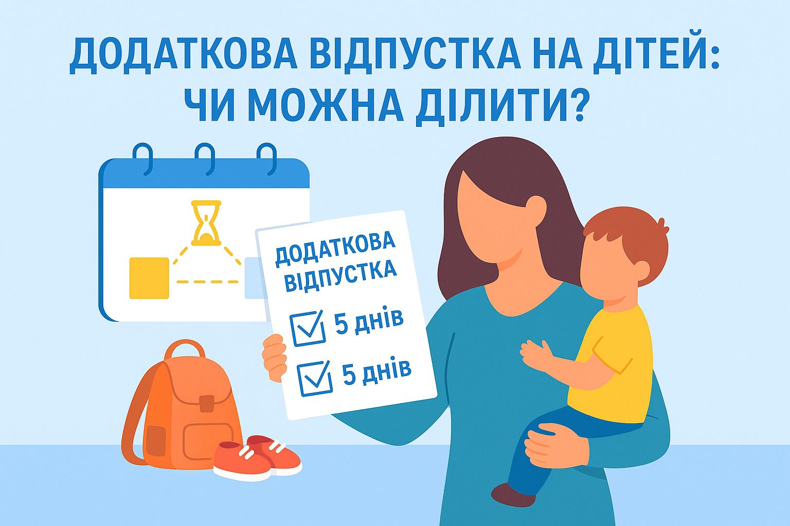 Чи можна ділити додаткову соціальну відпустку на дітей?
