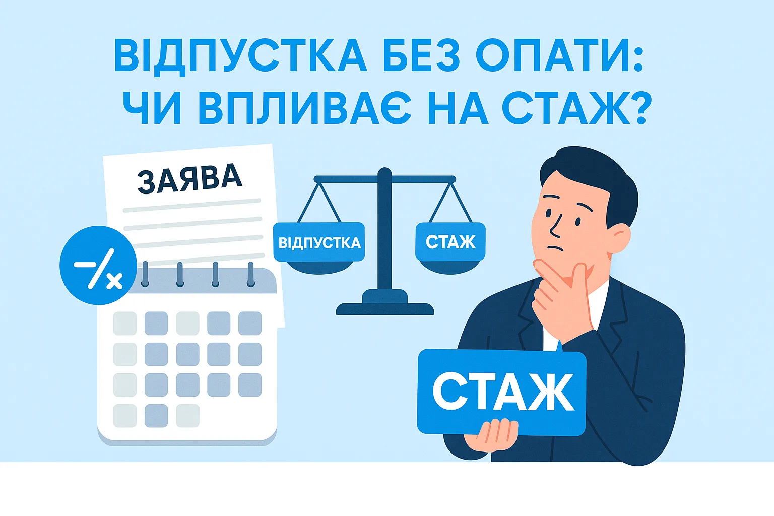 Відпустка без збереження зарплати: чи враховується до стажу?