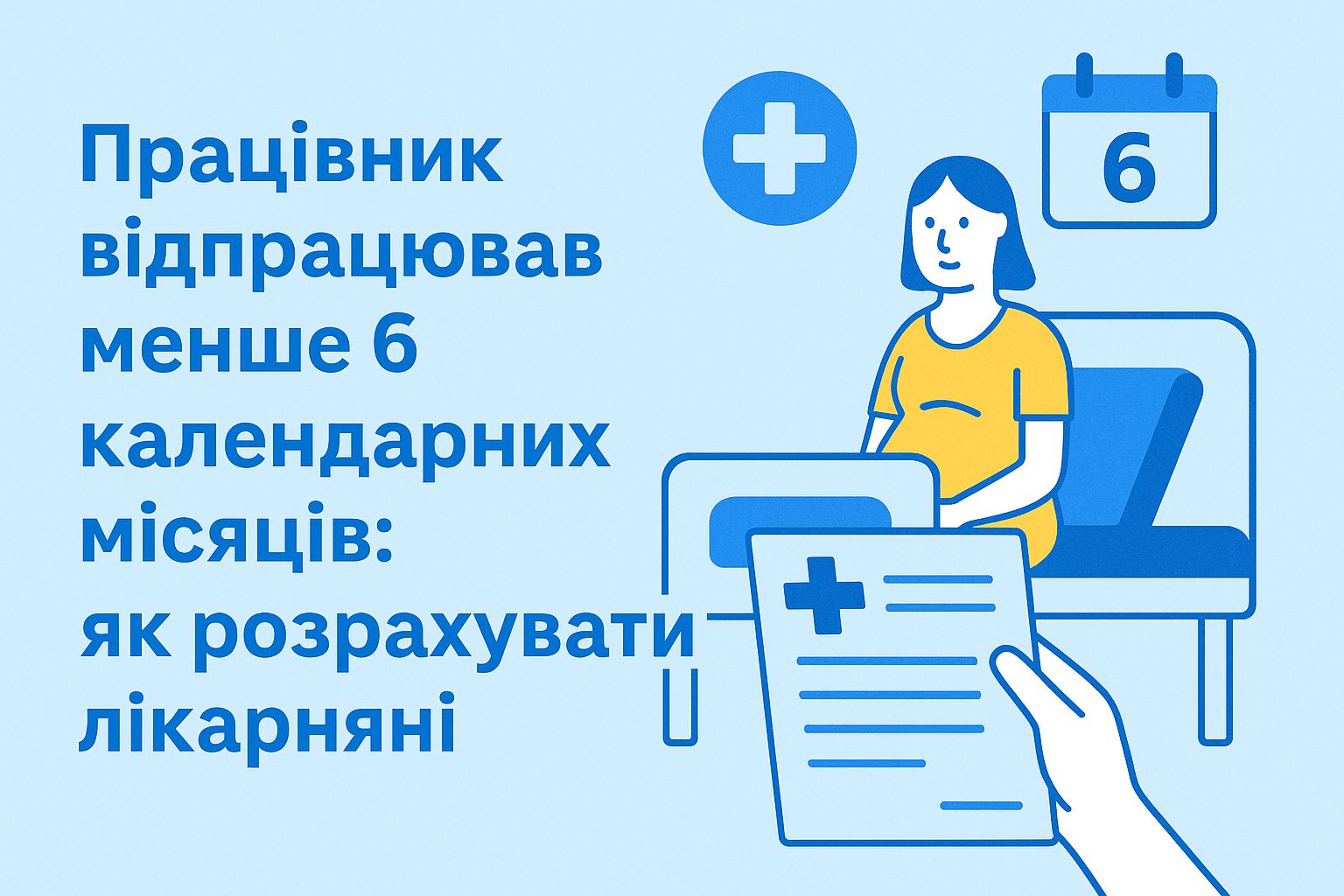 Працівник відпрацював менше 6 календарних місяців: як розрахувати лікарняні