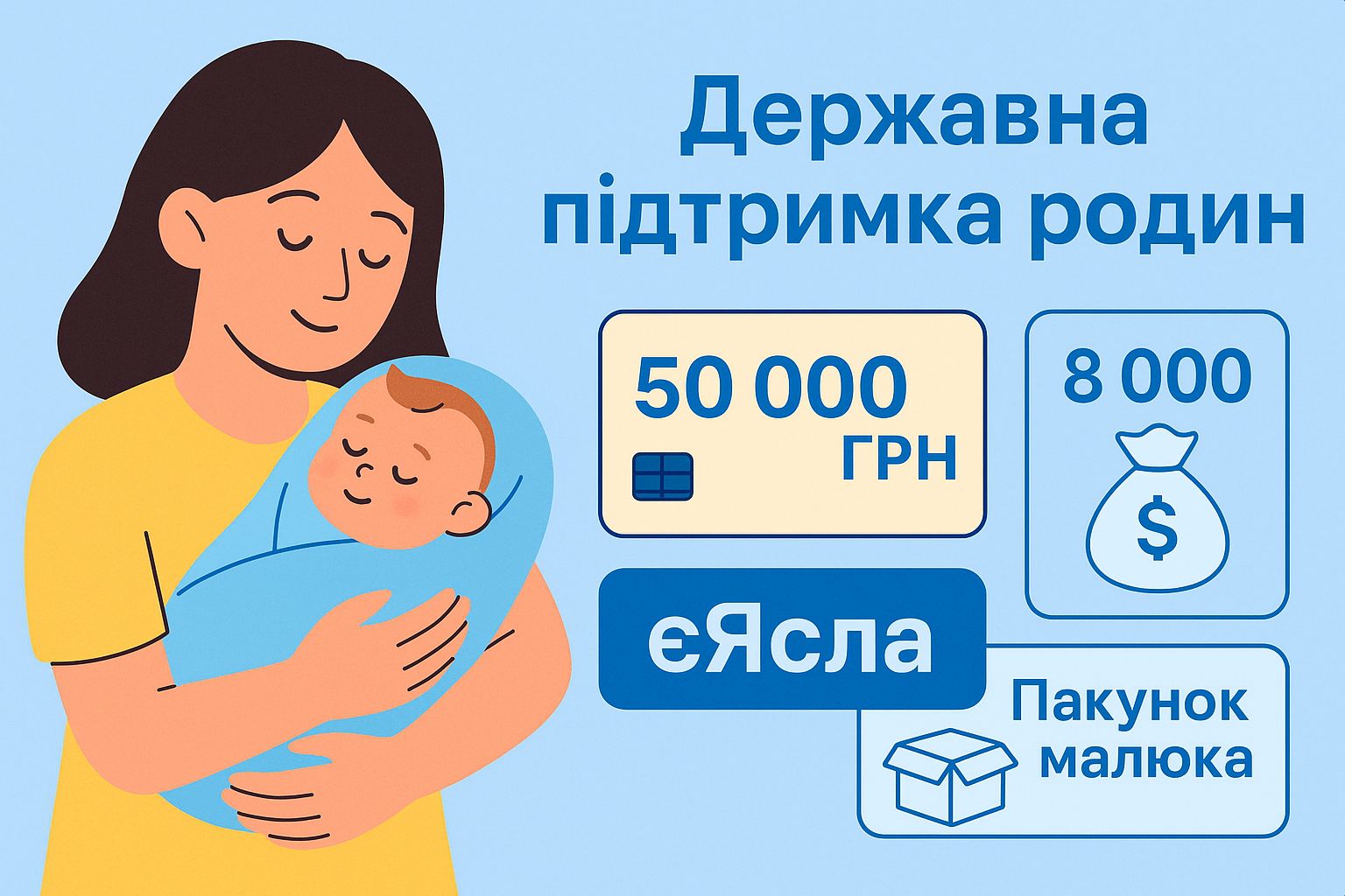 50 тисяч при народженні, 7 тисяч щомісяця, 8 тисяч для батьків: Уряд пропонує нову систему підтримки родин