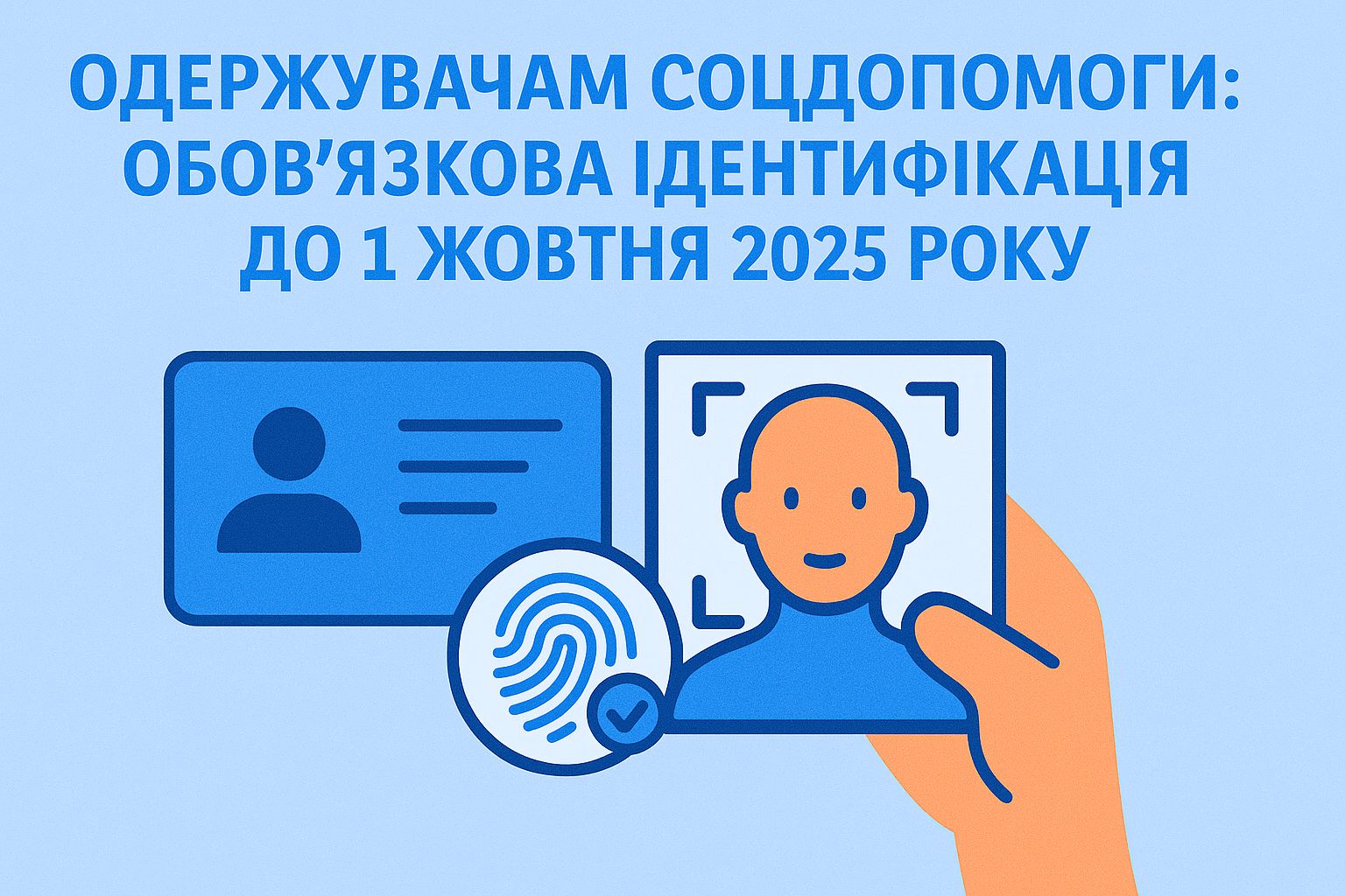 Одержувачам соцдопомоги: обов’язкова ідентифікація до 1 жовтня 2025 року