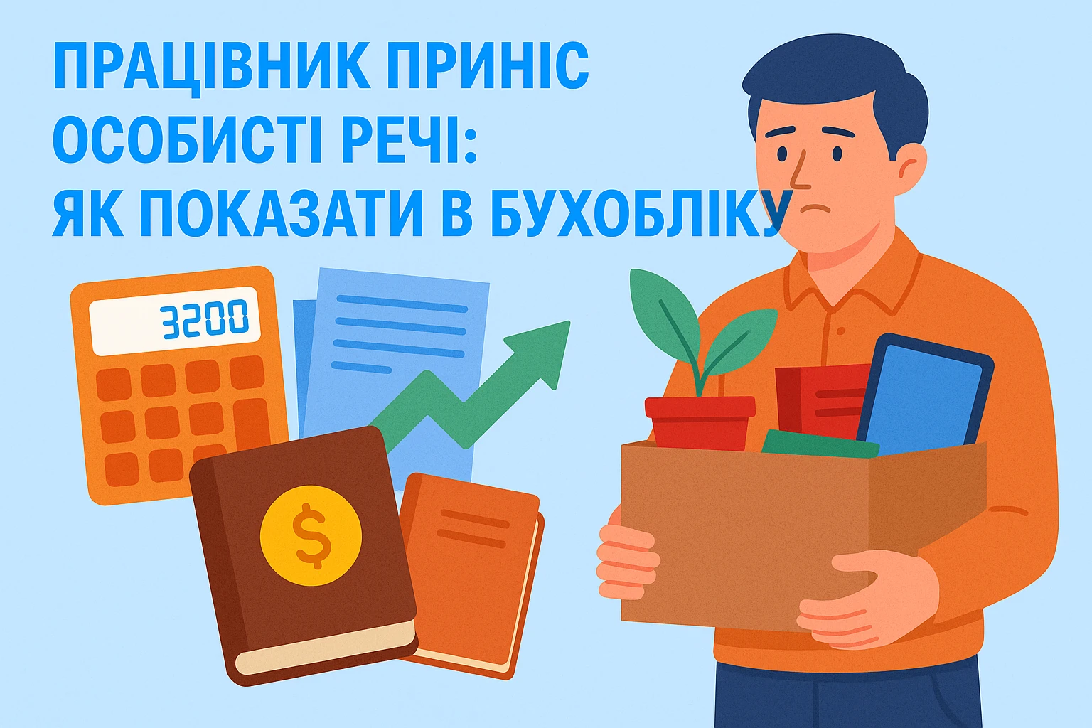 Працівник приніс особисті речі: як показати в бухобліку?