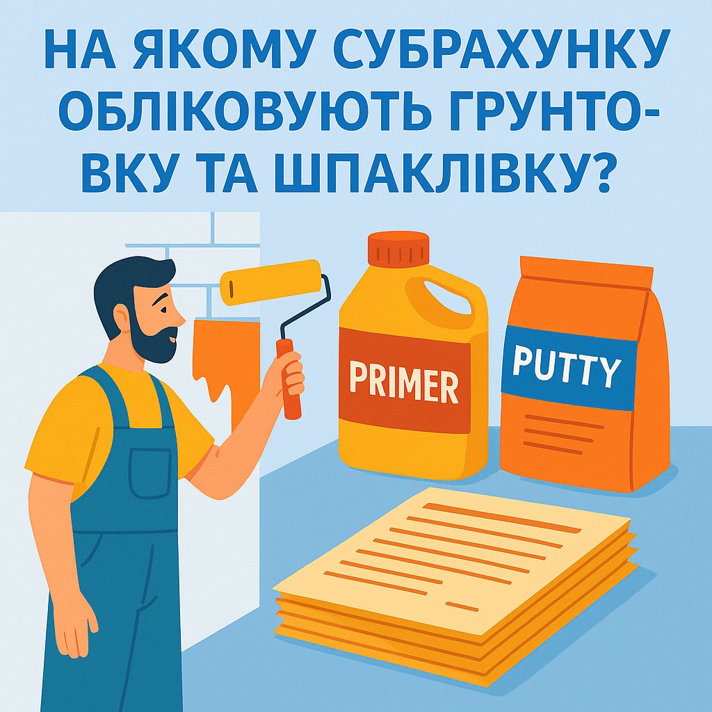 Облік ґрунтовки та шпаклівки у бюджетних установах