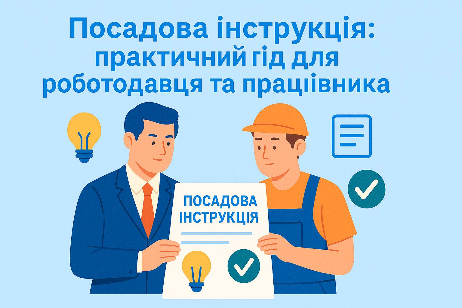 Посадова інструкція: практичний гід для роботодавця та працівника