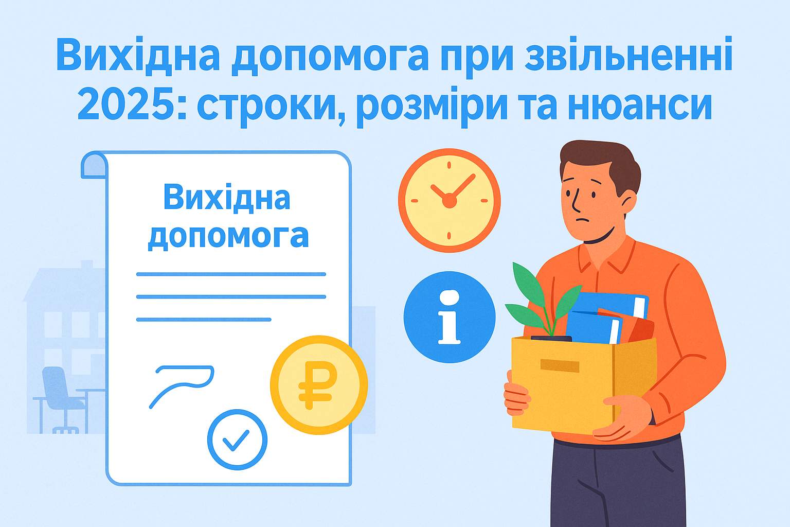 Вихідна допомога при звільненні 2025: строки, розміри та нюанси