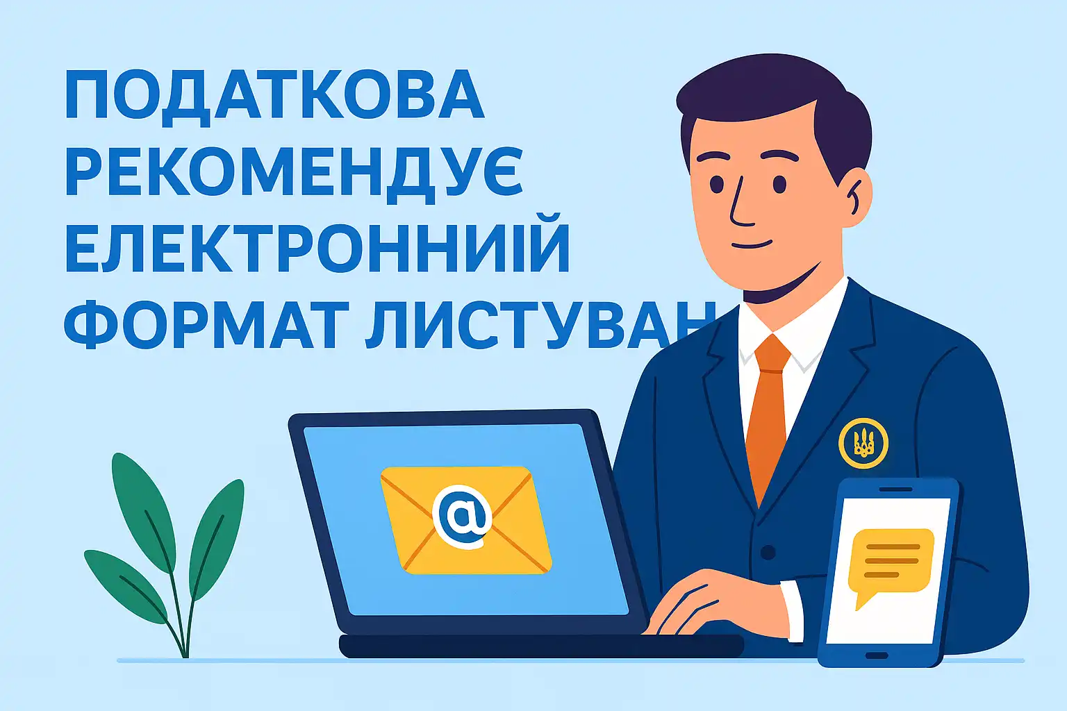 Податкова рекомендує електронний формат листування