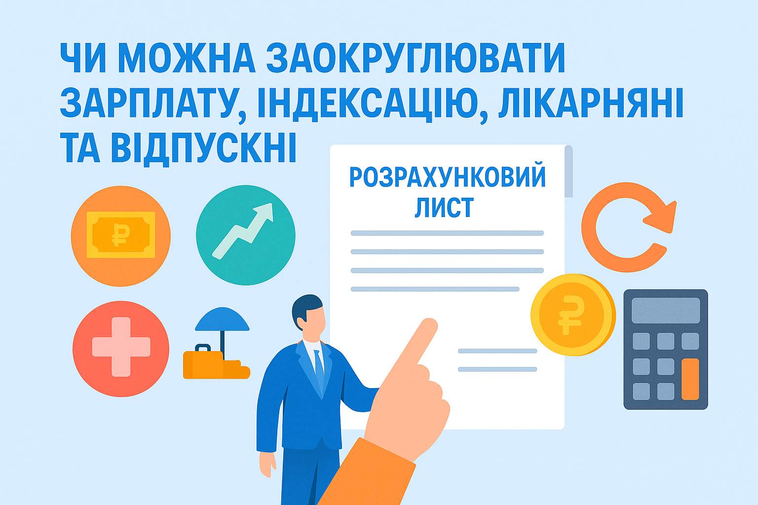 Чи можна заокруглювати зарплату, індексацію, лікарняні та відпускні