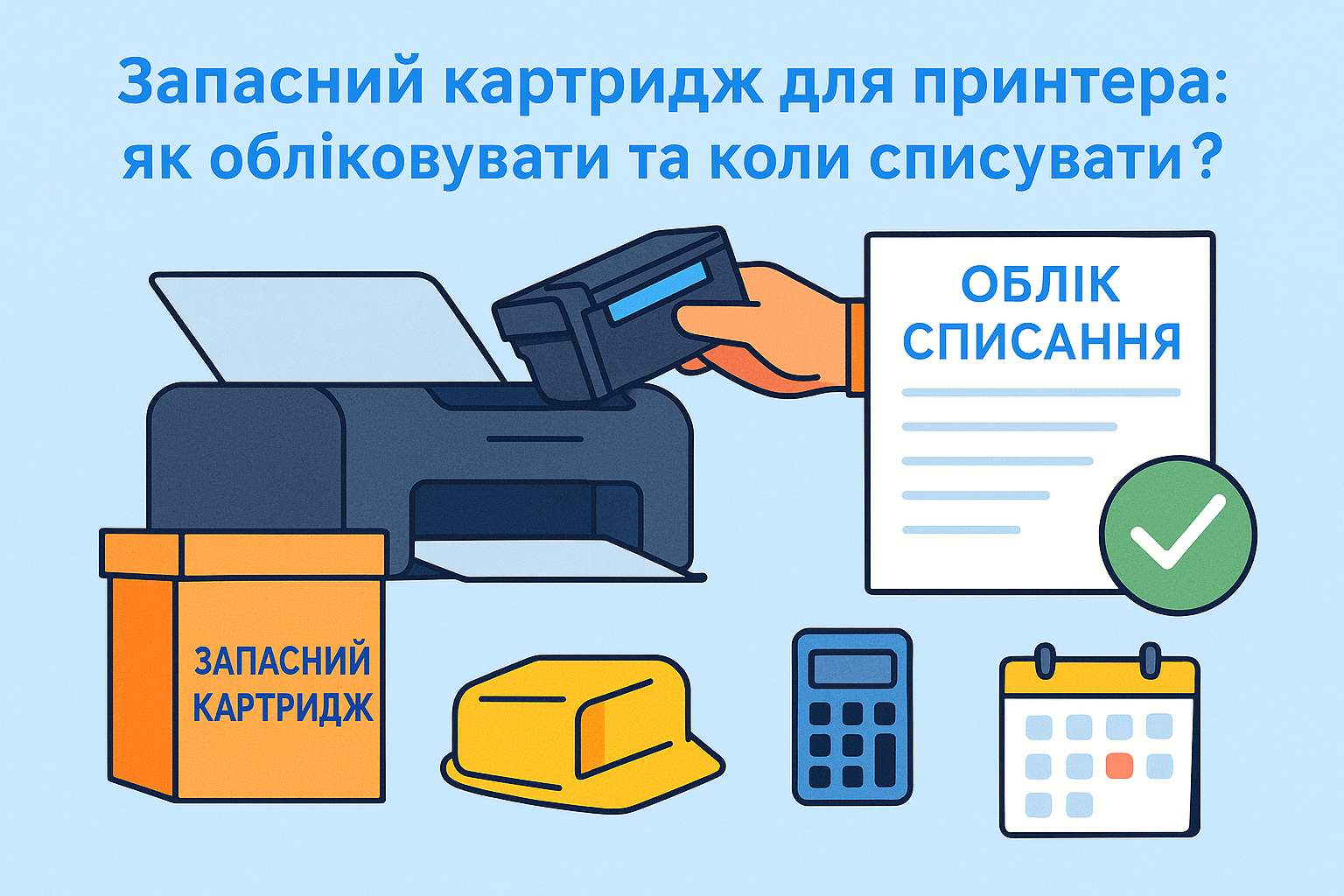 Запасний картридж для принтера: як обліковувати та коли списувати?