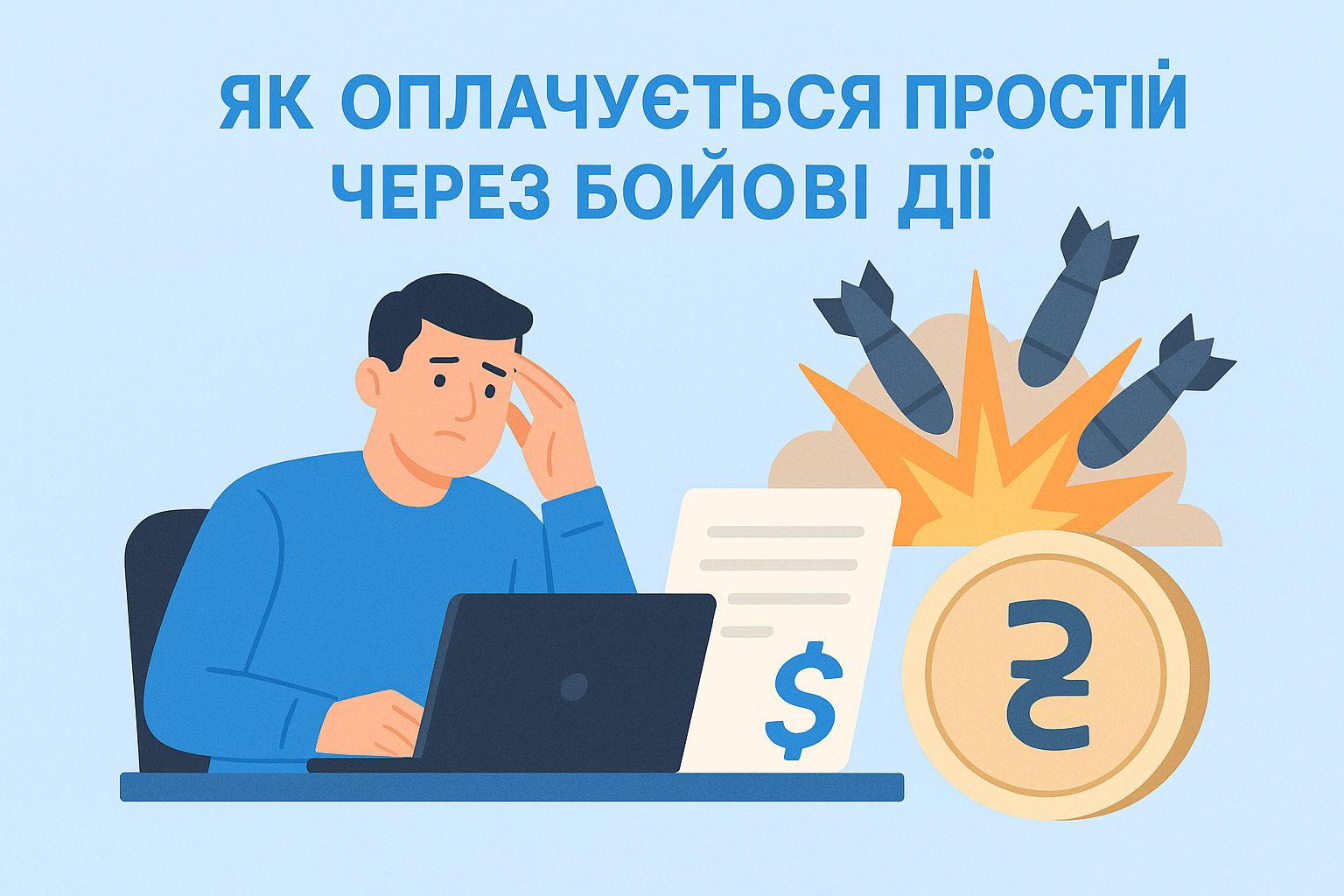 Як оплачується простій через бойові дії
