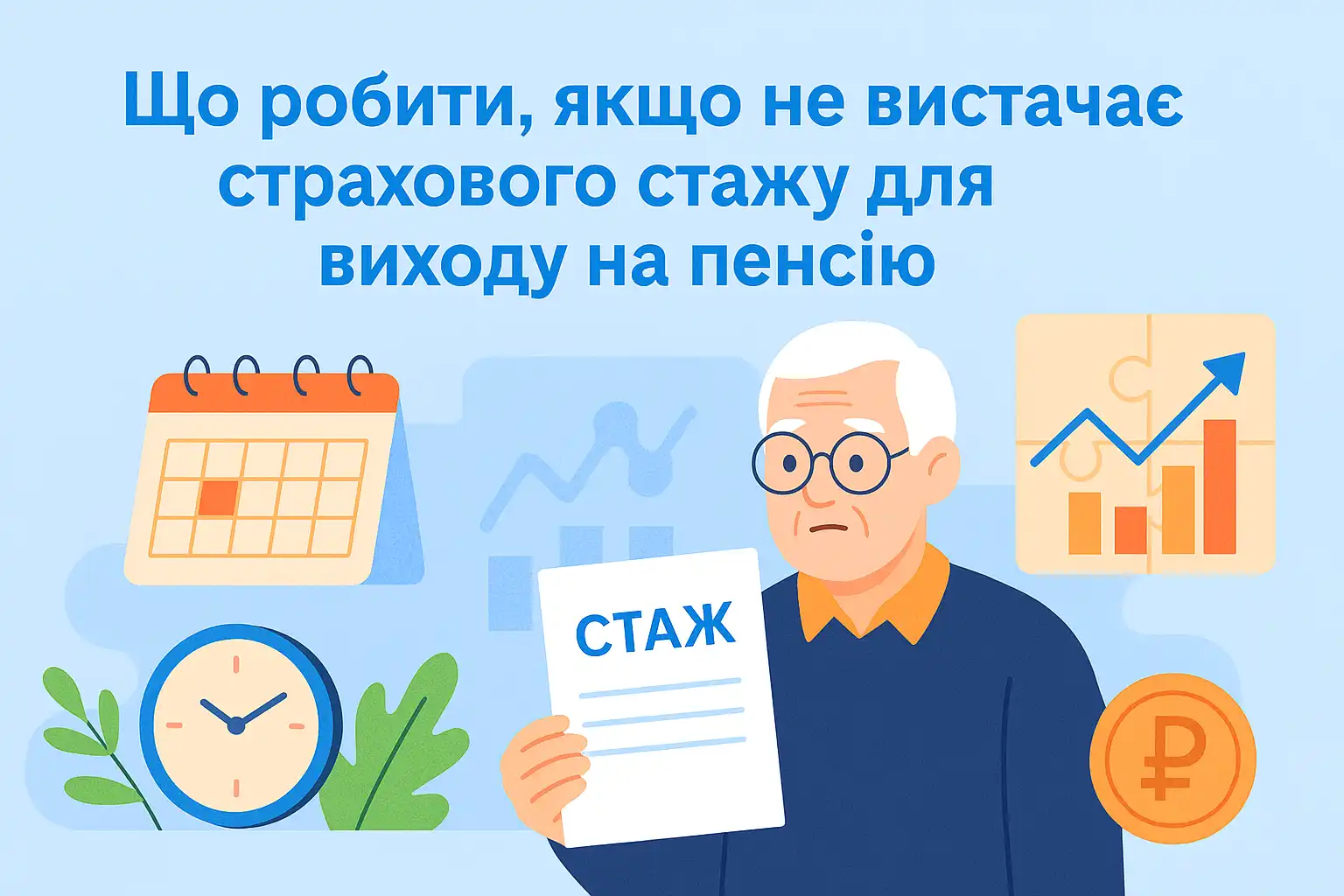 Що робити, якщо не вистачає страхового стажу для виходу на пенсію