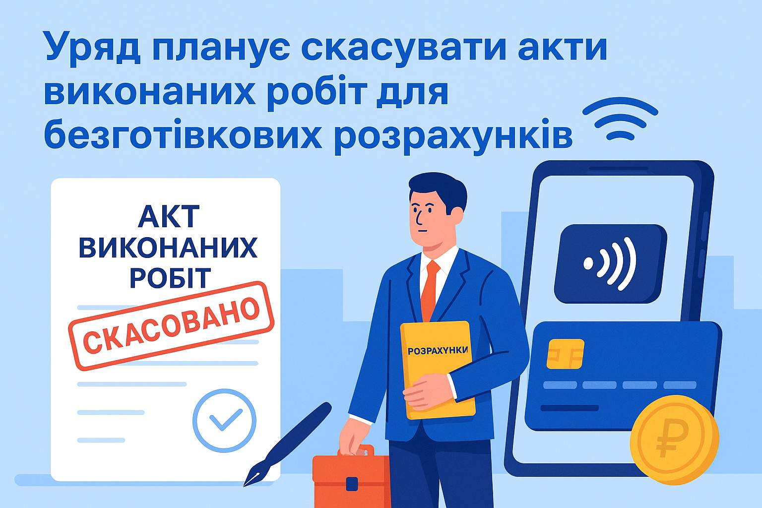 Уряд планує скасувати акти виконаних робіт для безготівкових розрахунків