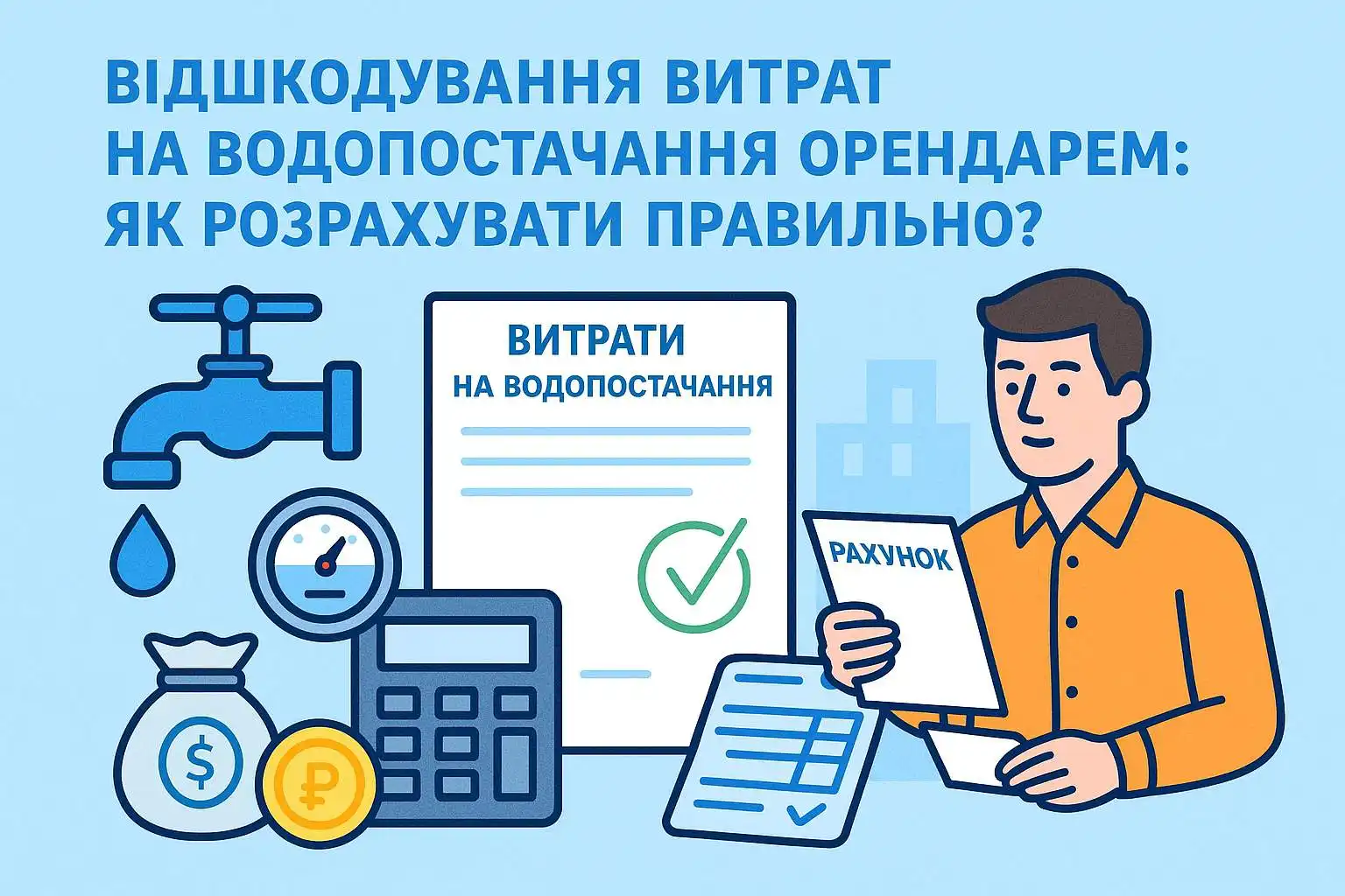 Відшкодування витрат на водопостачання орендарем: як розрахувати правильно?
