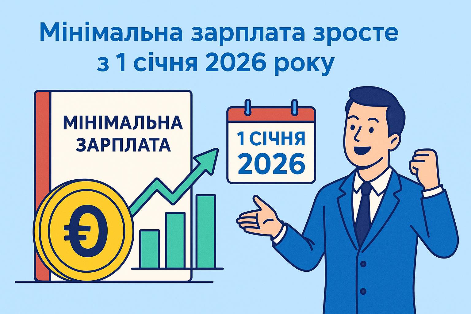 Мінімальна зарплата зросте з 1 січня 2026 року