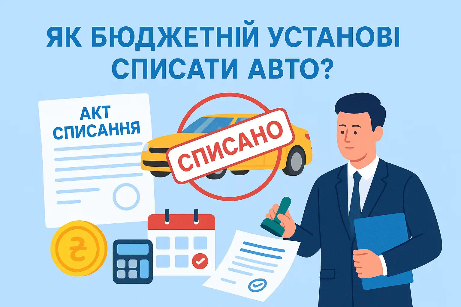 Як бюджетній установі списати авто?
